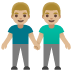 👬🏼 men holding hands: medium-light skin tone display on Google